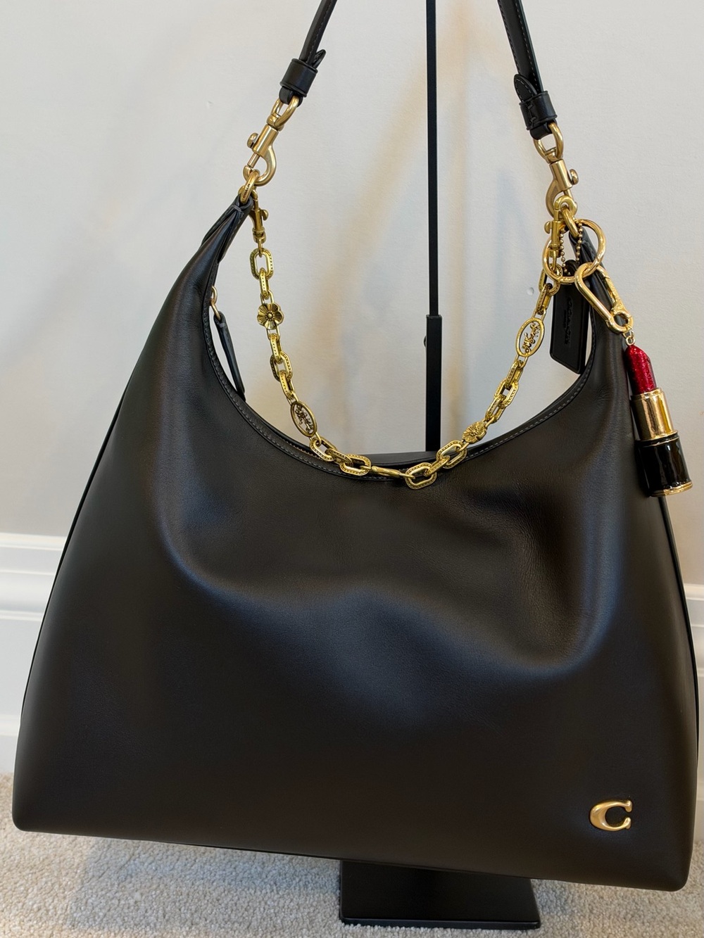 Coach Juliet 38 lBlack Leather Bag